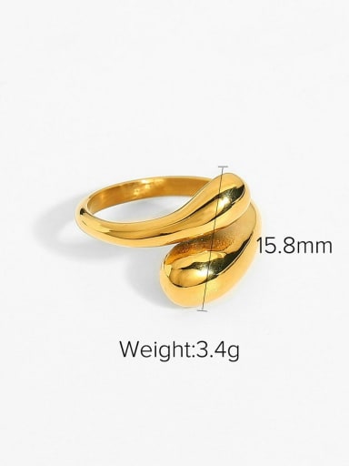 JDR201355 Stainless steel Geometric Trend Band Ring
