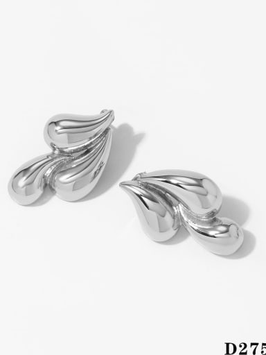 Steel Three Water Drop Earrings D2759 Stainless steel Geometric Trend Stud Earring