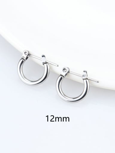 steel 12MM Stainless steel Geometric Minimalist Hoop Earring