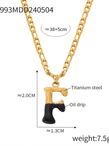 Titanium Steel Letter Hip Hop Necklace