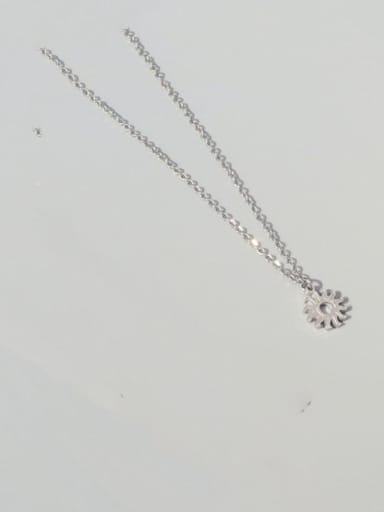 Steel necklace 40+5cm Titanium 316L Stainless Steel Minimalist Irregular Sun Pendant Necklace with e-coated waterproof