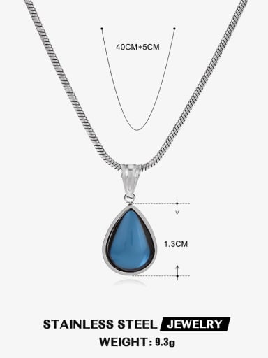 Stainless steel Water Drop Vintage Necklace