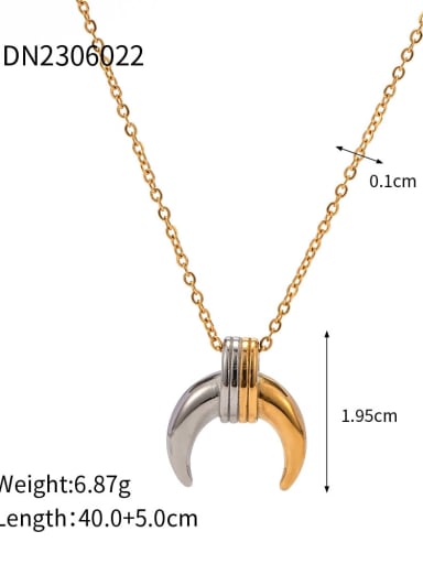 JDN2306022 Stainless steel Moon Trend Necklace