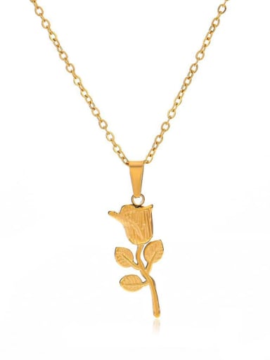 Stainless steel Flower Vintage Necklace