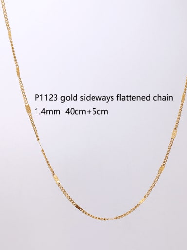 P1123 gold Side Chain Titanium Steel Geometric Minimalist Cable Chain