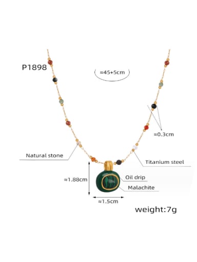Titanium Steel Irregular Hip Hop Beaded Necklace