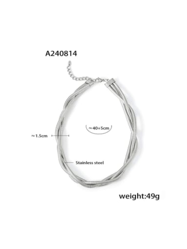 P2054 steel necklace Stainless steel Snake Hip Hop Multi Strand Necklace