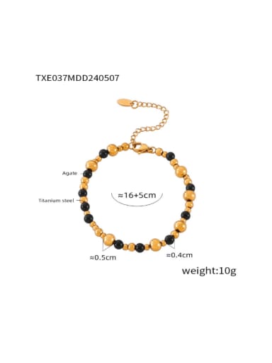 TXE037 Gold Bracelet Titanium Steel Hip Hop Tassel Earring Bracelet and Necklace Set