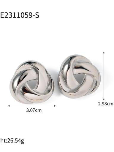JDE2311059 S Stainless steel Geometric Trend Stud Earring