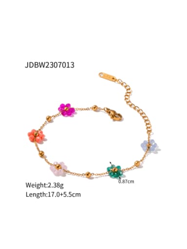 JDBW2307013 Stainless steel Lampwork Stone Geometric Cute Link Bracelet
