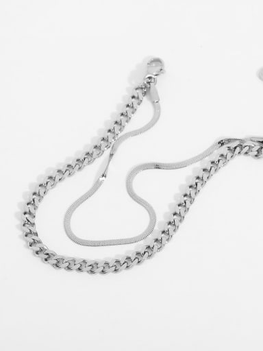 Stainless steel Geometric Trend Strand Bracelet
