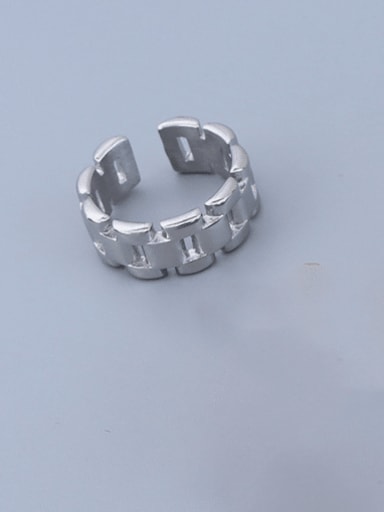 A215 steel ring (opening not adjustable) Titanium 316L Stainless Steel Geometric Minimalist Band Ring with e-coated waterproof