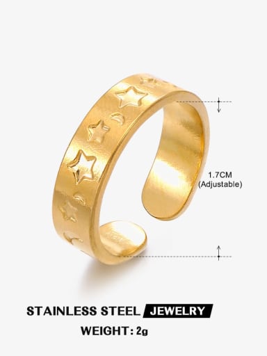 Stainless steel Pentagram Minimalist Band Ring