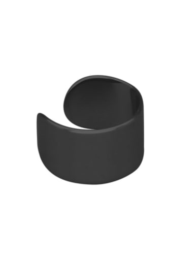 Black 2 Titanium Steel Geometric Minimalist Single Earring(Single-Only One)