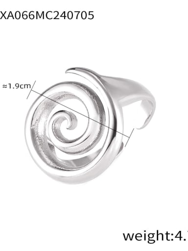TXA066 Steel Ring Trend Geometric Titanium Steel Ring and Necklace Set