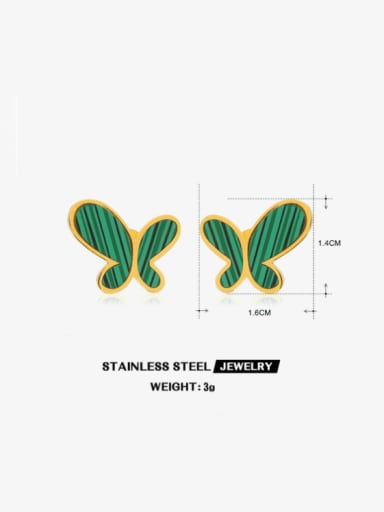 Stainless steel Enamel Vintage Butterfly Earring Bracelet and Necklace Set