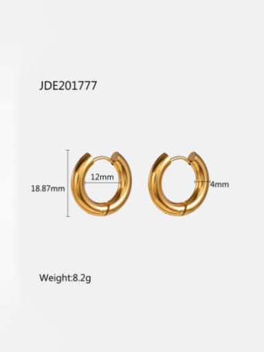 JDE201777 Stainless steel Geometric Minimalist Huggie Earring