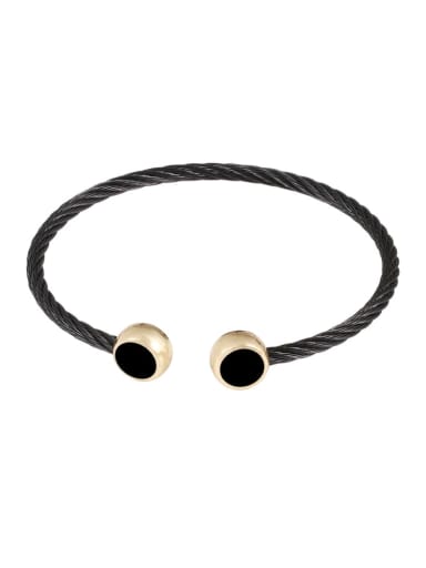 Black Round Bracelet Stainless steel Vintage Bear Enamel Ring Earring And Bracelet Set