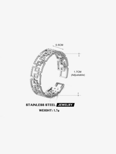 Steel Ring Stainless steel Geometric Vintage Band Ring