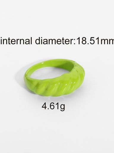 JDR201409 Brass Enamel Geometric Trend Band Ring