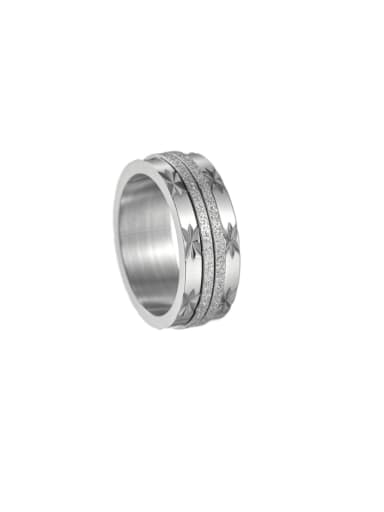 custom Titanium Steel Geometric Minimalist Stackable Ring