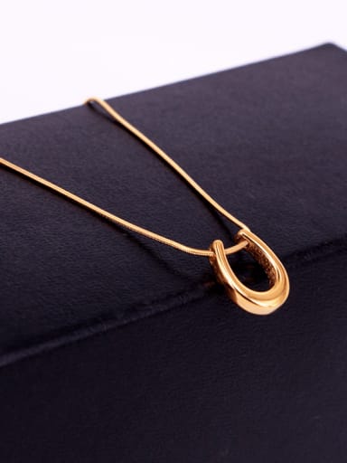 gold Titanium Steel Geometric Minimalist Necklace