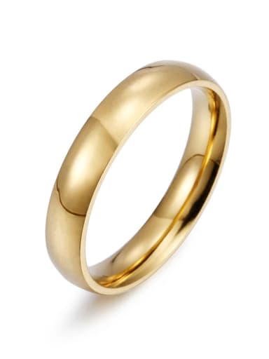 gold Stainless steel Smooth Geometric Minimalist Band Ring