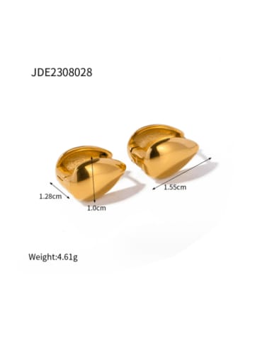 JDE2308028 Stainless steel Geometric Hip Hop Stud Earring