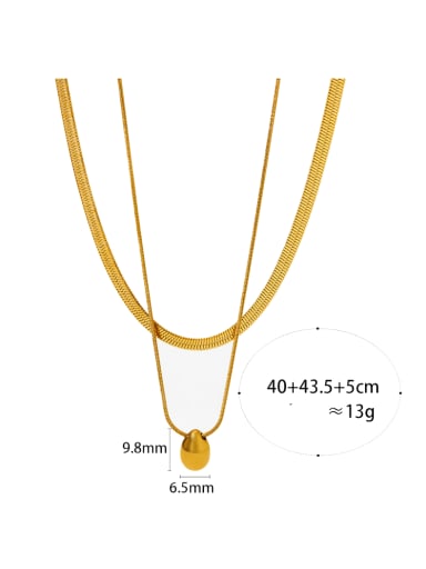 Stainless steel Hip Hop Snake Bone Chain Multi Strand Necklace