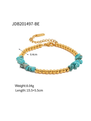 JDB201497 BE Stainless steel Natural Stone Geometric Bohemia Beaded Bracelet