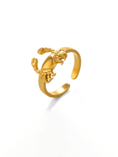 Golden Crab Ring Stainless steel Animal Vintage Band Ring
