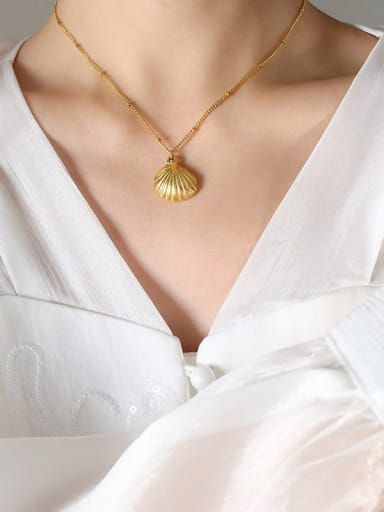 P948 gold necklace (40 +5cm) Titanium Steel Geometric Trend Necklace