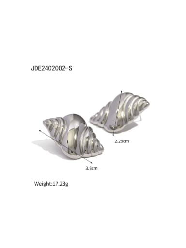 JDE2402002 S Stainless steel Irregular Hip Hop Stud Earring