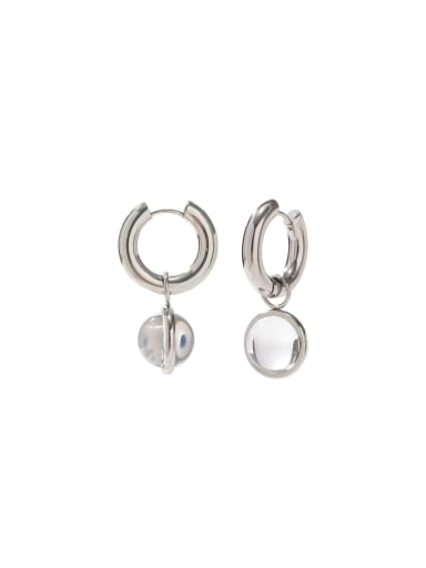 custom Dainty Ball Stainless steel Glass Stone Earring and Necklace Set
