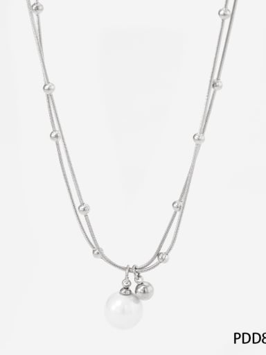 Stainless steel Shell Geometric Dainty Necklace