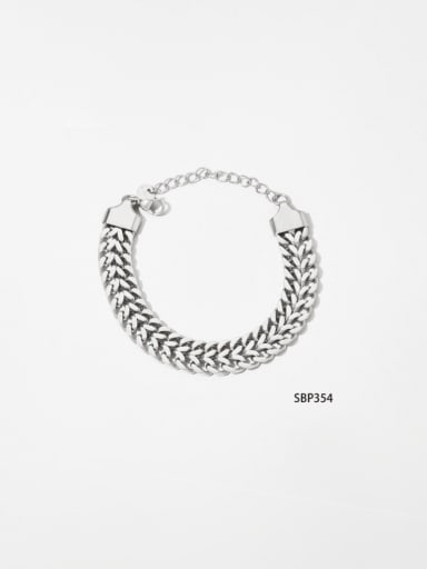 Stainless steelHip Hop Wheatear  Bracelet and Necklace Set