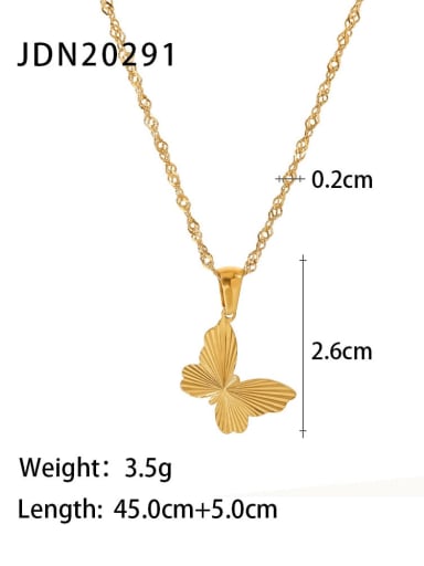 Stainless steel Butterfly Hip Hop Necklace
