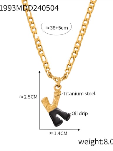 Titanium Steel Letter Hip Hop Necklace