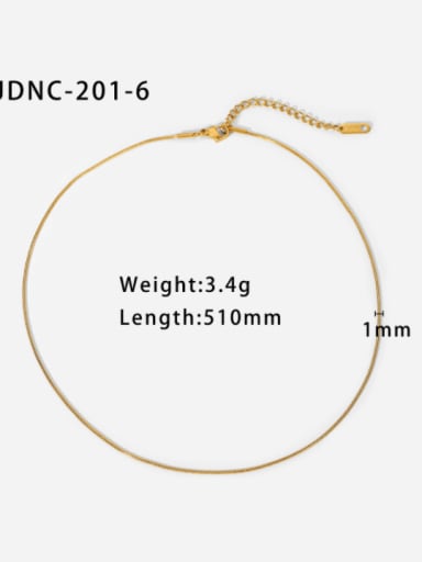 JDNC 201 6 Stainless steel Minimalist Snake  Bone Chain