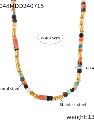 Stainless steel Bead Geometric Bohemia Beaded Necklace