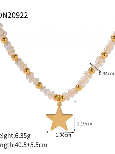 Stainless steel Imitation Pearl Dainty Star Earring Bracelet and Necklace Set