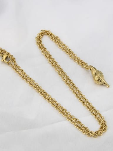 Stainless steel Irregular  Minimalist Conch  Pendant Necklace
