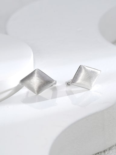 H01473 steel color Brass Geometric Minimalist Stud Earring