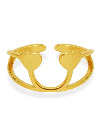 A300 gold  heart Titanium Steel Heart Minimalist Band Ring