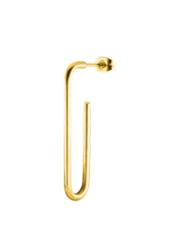 gold (Only One) Titanium Steel Geometric Minimalist Huggie Earring(single)