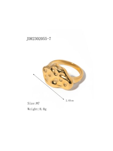 JDR2302055 US 6 Stainless steel Irregular Hip Hop Band Ring