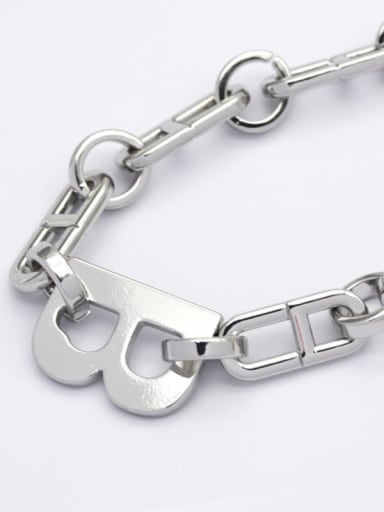 JN20121643S Alloy Letter Vintage Hollow Chain Necklace