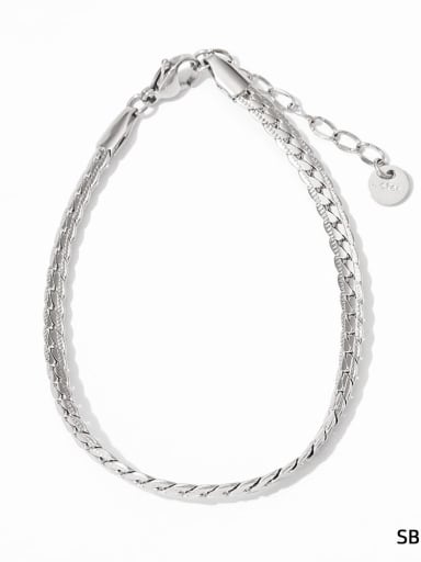 Stainless steel Geometric Trend Link Bracelet