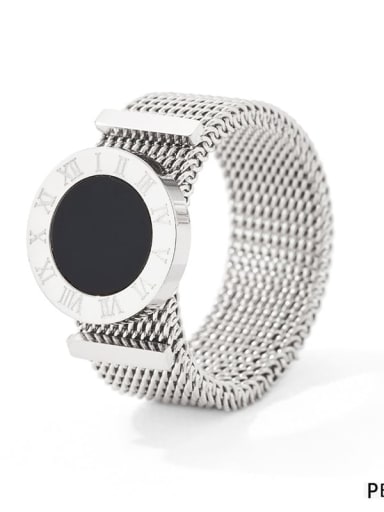 Stainless steel Enamel Geometric Trend Band Ring
