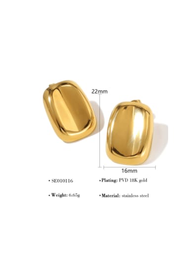 SE010116 Titanium Steel Geometric Minimalist Stud Earring